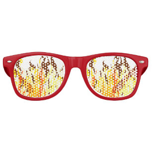 Lunettes De Fête Retro Il a des nuances de partie du Lit-Feu et de