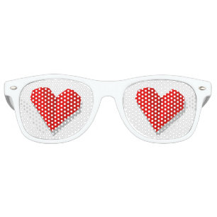 Lunettes De Fête Retro Illustration Vectorielle d'Origami Cœur d'Amour