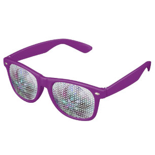 Lunettes De Fête Retro Imaginaire coloré Abstrait Fleur fractale moderne