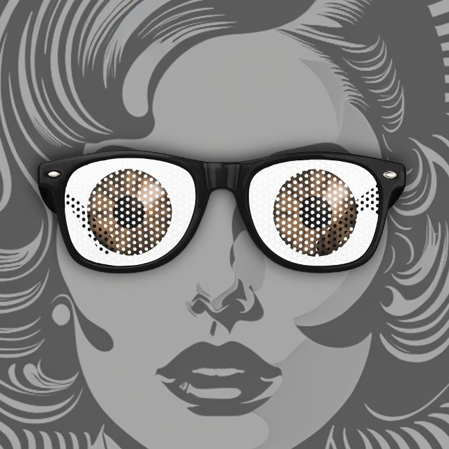 Lunettes De Fête Retro Imaginaire Couleur Yeux Brown (Créateur téléchargé)