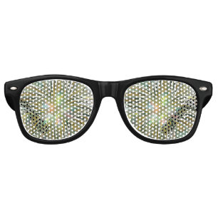 Lunettes De Fête Retro Imaginaire Floral Fleur Art Fractal Moderne Avec O