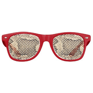 Lunettes De Fête Retro Imprimé animalier moderne en peau de serpent exoti