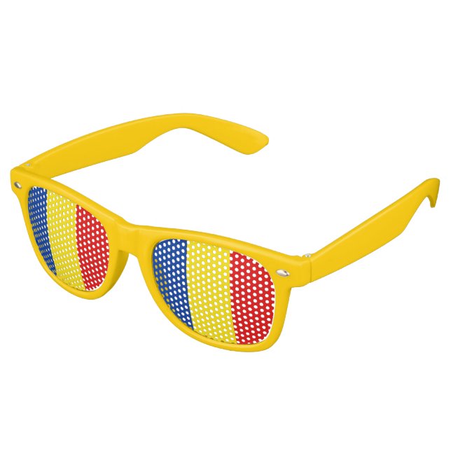 Lunettes De Fête Retro Indicateur Roumanie (Angulaire)