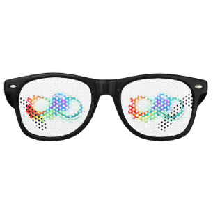 Lunettes De Fête Retro Infinity avec Rainbow Jellyfish