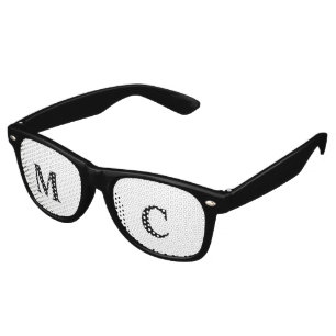 Lunettes De Fête Retro Initiales du mariage