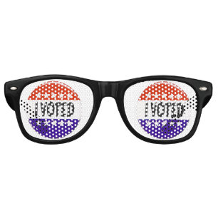 Lunettes De Fête Retro J'ai voté