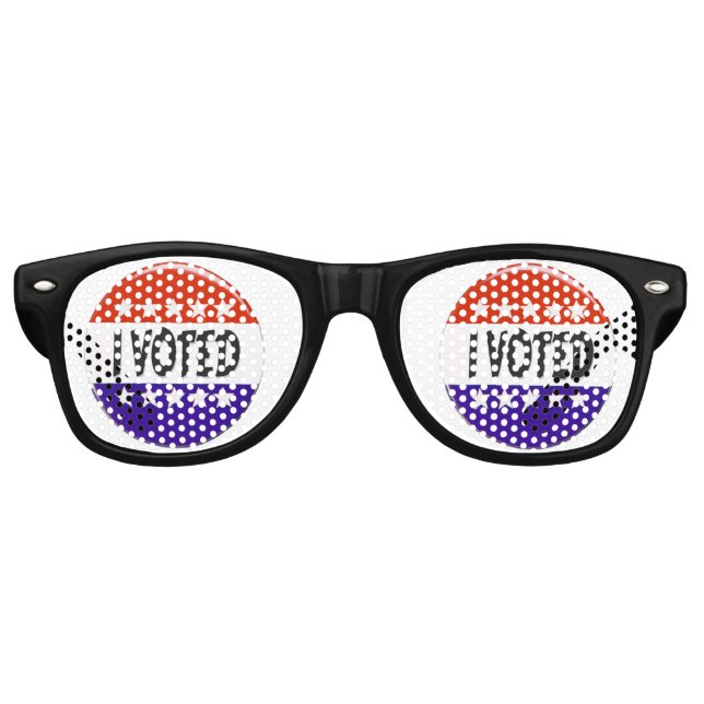 Lunettes De Fête Retro J'ai voté (Devant)