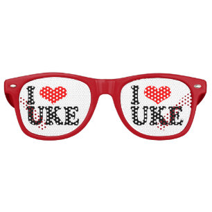 Lunettes De Fête Retro J'aime les nuances du parti Uke