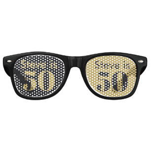 Lunettes De Fête Retro Jalon Or de Minuit