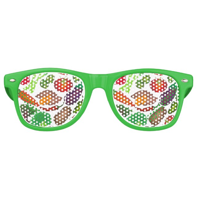 Lunettes De Fête Retro Jardin végétal Produire Légumes de marché écologiq (Devant)