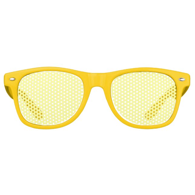 Lunettes De Fête Retro Jaune clair muet (Devant)