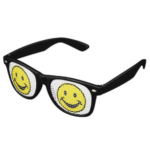 Lunettes De Fête Retro Jaune drôle + votre backg. et idées