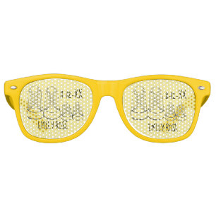 Lunettes De Fête Retro Jaune Grosse Petite Chaussures Nouveau Bébé Douche