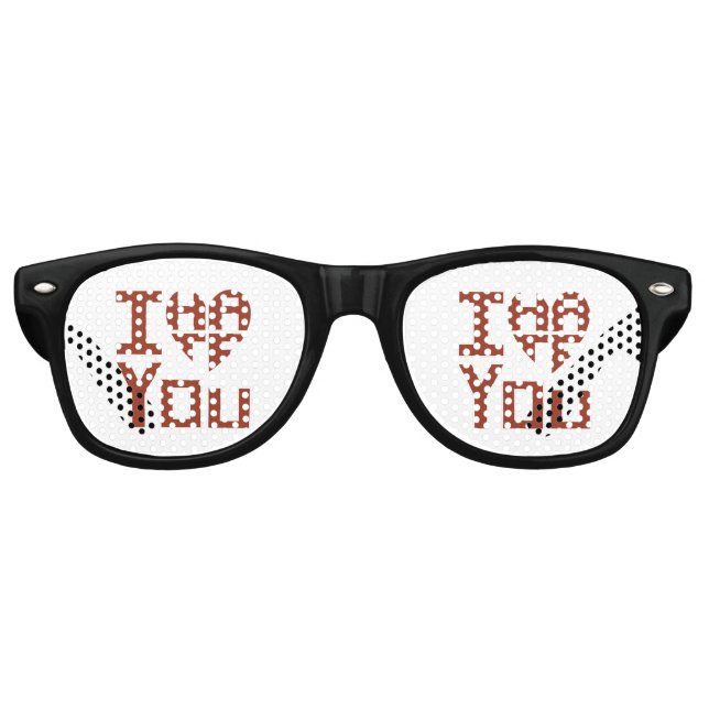 Lunettes De Fête Retro Je t'entends mais je te déteste (Devant)