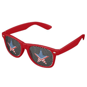 Lunettes De Fête Retro Je vois American Flag Star