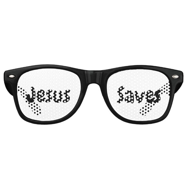 Lunettes De Fête Retro Jésus Saves - Nous Vous Aidons À Le Trouver (Devant)