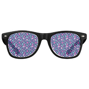 Lunettes De Fête Retro Joli fond à motif floral
