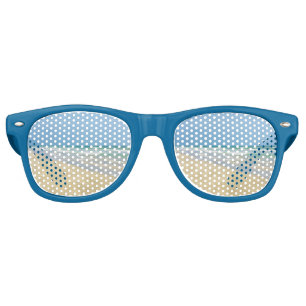 Lunettes De Fête Retro Jolie Plage En Bord De Mer
