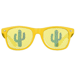 Lunettes De Fête Retro Jour des morts heureux Cactus