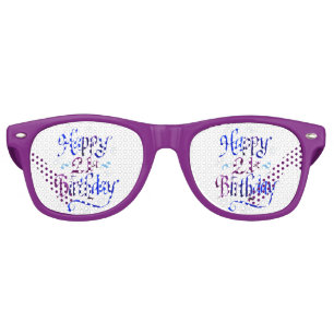 Lunettes De Fête Retro joyeux 21ème anniversaire