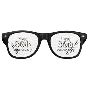 Lunettes De Fête Retro Joyeux 50e Anniversaire de Mariage