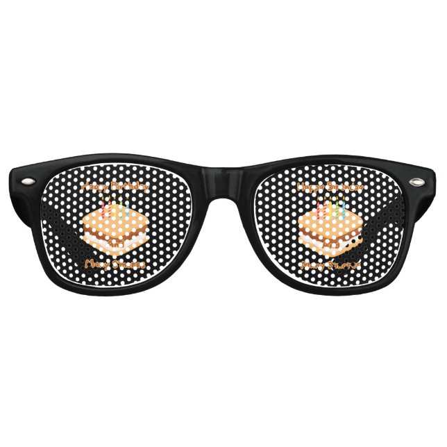 Lunettes De Fête Retro Joyeux Anniversaire Et Fête De Beaucoup De S'mores (Devant)