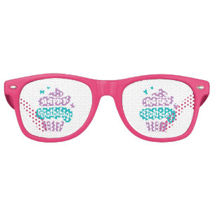 Lunettes De Fête Retro Joyeux Cupcake d'anniversaire