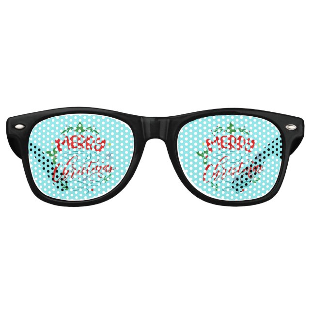 Lunettes De Fête Retro Joyeux Noël (Devant)