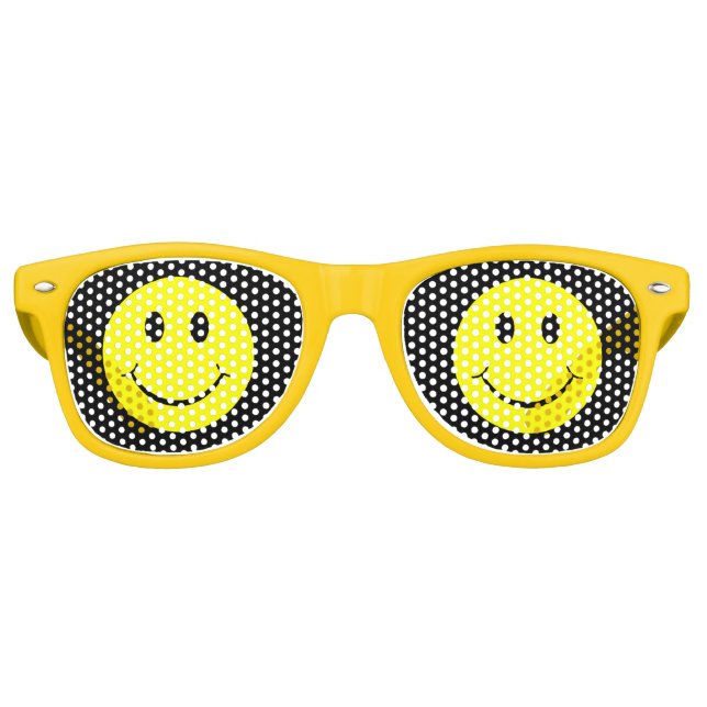 Lunettes De Fête Retro Joyeux visage (Devant)