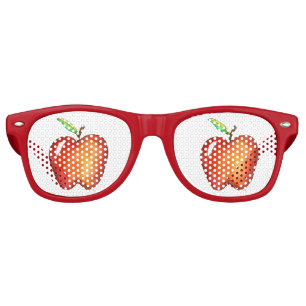 Lunettes De Fête Retro Juicy Red Delicious Pomme enseignant de fruits