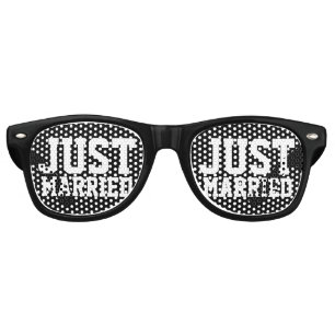 Lunettes De Fête Retro Juste marié nuances de mariage pour les jeunes mar