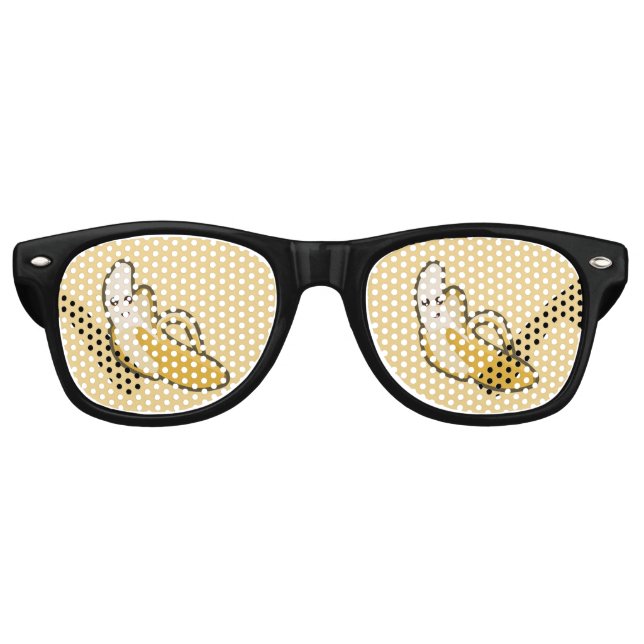 Lunettes De Fête Retro Kawaii Banana (Devant)