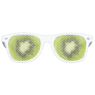 Lunettes De Fête Retro Kiwis frais. Plan rapproché rond de tranche