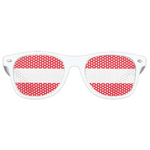 Lunettes De Fête Retro La couleur autrichienne   Drapeau de l'Autriche