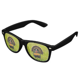 Lunettes De Fête Retro La dinde fière de SlipperyJoe mange du jambon roug