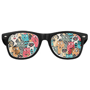 Lunettes De Fête Retro La foule de chats