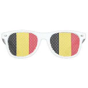 Lunettes De Fête Retro La partie de drapeau de la Belgique ombrage des