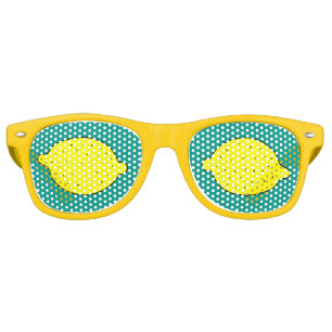 Lunettes De Fête Retro La partie jaune drôle de fruit de citron ombrage