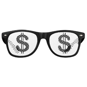 Lunettes De Fête Retro La partie ombrage des symboles dollar