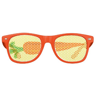 Lunettes De Fête Retro La partie végétarienne de carotte orange drôle