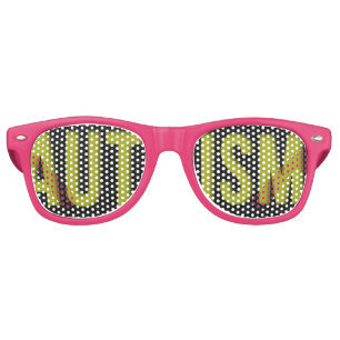 Lunettes De Fête Retro La sensibilisation sur l'autisme adulte ombrage le