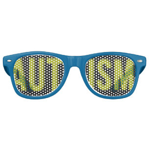 Lunettes De Fête Retro La sensibilisation sur l'autisme adulte ombrage le