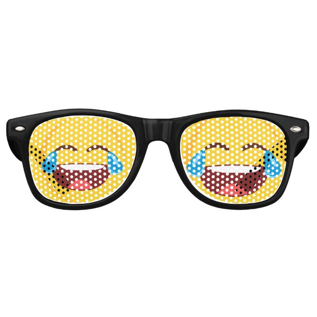 Lunettes De Fête Retro Larmes du visage de Joy Emoji (Devant)
