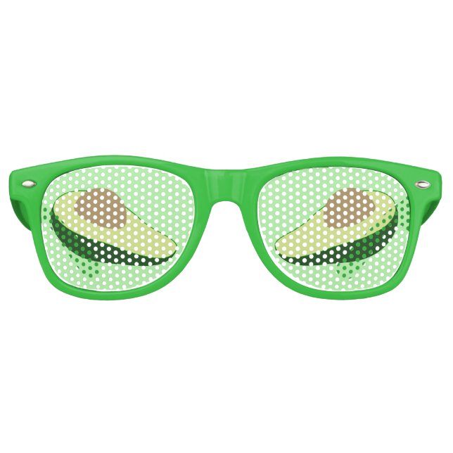 Lunettes De Fête Retro L'Avocado voit des nuances alimentaires amusantes (Devant)