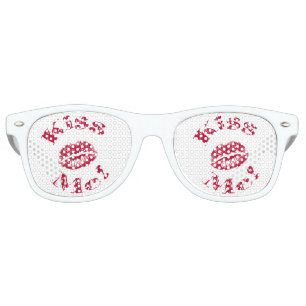 Lunettes De Fête Retro Le baiser, lèvres rouges