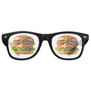 Lunettes De Fête Retro Le cheeseburger appétissant de SlipperyJoe crousti