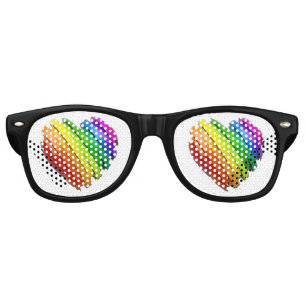 Lunettes De Fête Retro Le cœur sculptural tridimensionnel de SlipperyJoe