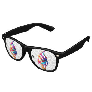 Lunettes De Fête Retro Le cône de glace classique vibrant de SlipperyJoe'