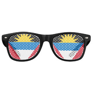 Lunettes De Fête Retro Le drapeau d'Antigua-et-Barbuda Shades Sunglasses
