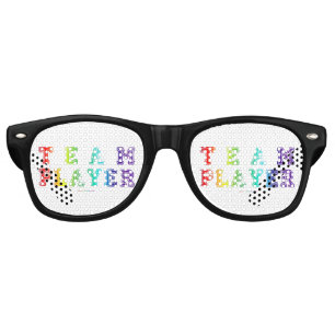 Lunettes De Fête Retro Le joueur de l'équipe de SlipperyJoe rempli de plu